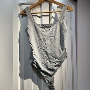New Gray Tank Top Bodysuit